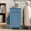 NicBex Vintage Multifunctional Storage End Table with Flip Top & Bookshelf,Small Side Table for Bedroom,Living Room - 3 of 4