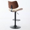 Anybear 360¡ãSwivel Bar Chairs Adjustable Counter Height Black Leather Upholstered - 4 of 4