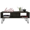 NicBex Coffee Tables for Living Room 17.8" H Modern Rectangle Coffee Tables with 2 Shelves and Hairpin Legs, Espresso - 3 of 4
