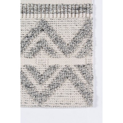 6'x24' Gray Diamond Tufted Handmade Synthetic Runner Rug