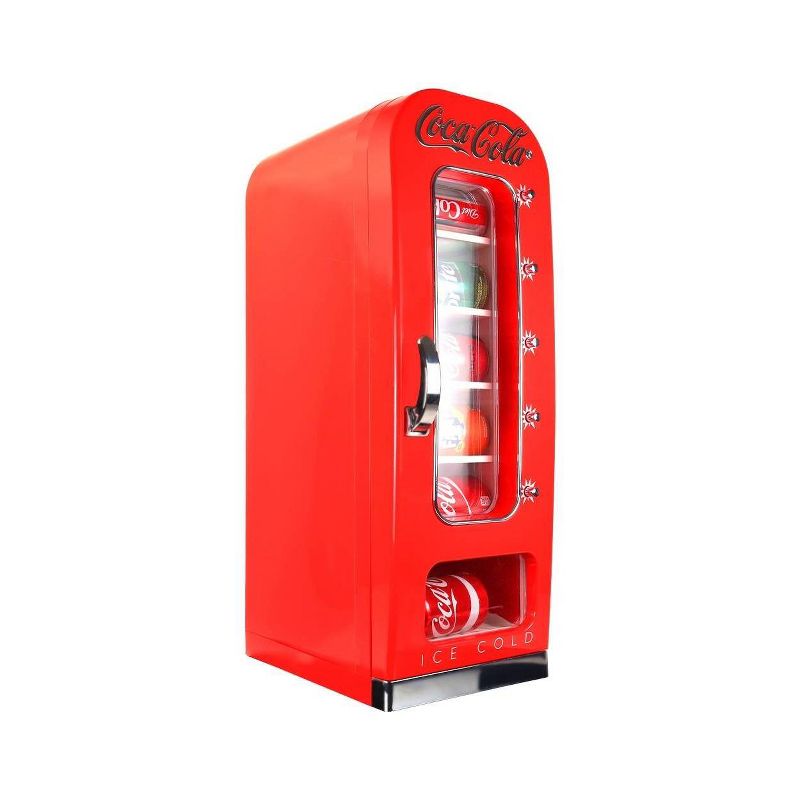 Coca-Cola Vending Machine Mini Fridge 12V DC 110V AC 10 Can Cooler - Red, 3 of 8