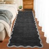Washable Rug Modern Scalloped Rug Non Slip, Neutral Indoor Carpet - 2 of 4