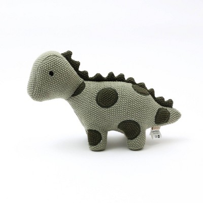 INFURNIC Baby and Toddler Learning Toys Ultra Soft Handmade Dinosaur Plush for Creative Play Adventures, Beige, 13"*5"*1"