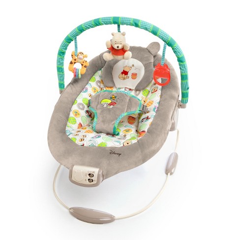 Bright Starts Jungle Vines Comfy Baby Bouncer with Vibrating Infant Seat &  Taggies