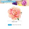 Unique Bargains Fabric Rose Boho Hair Clips Fabric Flower Brooch Pins for Wedding Party Dance 1 Pc - 2 of 4