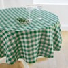 Solino Home Linen Round Tablecloth | Morgan Check - 2 of 4