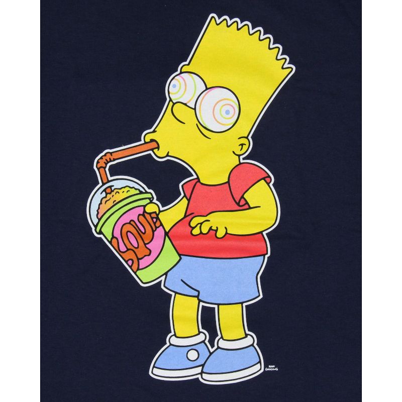 The Simpsons Men's Bart Squishee Brain Freeze Graphic Print T-Shirt, 2 of 4