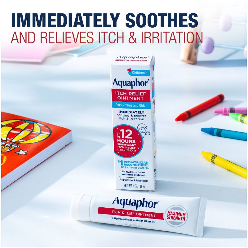 Aquaphor Children&#39;s Itch Relief Ointment - 1% Hydrocortisone Anti-Itch Ointment - 1oz, 4 of 13