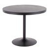 Vynxaria Dakota Industrial Dining Table in Black Steel and Black Wood - 2 of 4