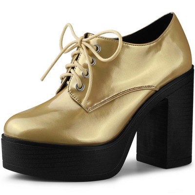 Allegra K Women's Platform High Chunky Heel Ankle Booties
