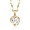 Ross-Simons 2.70 ct. t.w. Multi-Gemstone and 18kt Gold Over Sterling Jewelry Set: Cable-Chain Necklace and 3 Interchangeable Heart Pendants Size 18 - 3 of 4