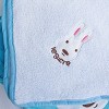 Slickblue Sugar Rabbit Travel Pillow Blanket - 25.2" x 37", Soft & Cozy, Zippered Storage, Travel-Friendly, Blue/Pink - 3 of 4