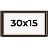 PosterPalooza | Panoramic Modern Shadow Box 1" Depth Brown Frame - UV Acrylic, Backing, Hanging Hardware - 2 of 4
