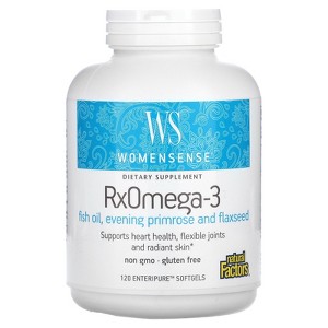 Natural Factors WomenSense, RxOmega-3, 120 Enteripure Softgels - 1 of 3