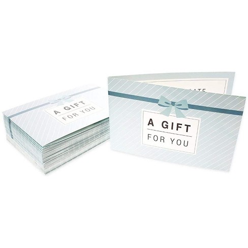 Juvale 36 Pack Blank Paper Gift Certificates With Envelopes For Small ...