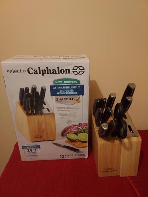 Calphalon 2017943 Stainless Steel 12 Piece Cutlery Block Set,  Silver: Home & Kitchen
