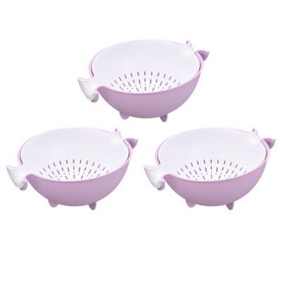 Unique Bargains Kitchen Strainer Colander Plastic Food Strainer With 