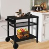 Winado Stainless Steel Flattop Grill Cart Movable BBQ Trolley with Two Wheels, Hooks - 2 of 4