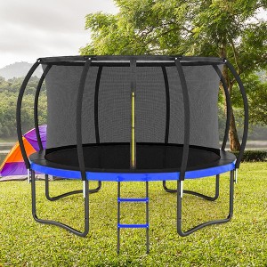 Okak 12/14/16FT Trampolines with Inner Safety Enclosure Net, Kids Trampoline with Ladder and Spring Cover Padding, Rebounder for Garden,Yard - 1 of 4