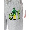 Elf The Movie Men's Holiday Film Logo Loungewear Sleep Bottoms Pajama Pants Heather Grey - 3 of 3
