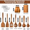 Itopfox Natural Teak Kitchen Cooking Utensil Set with Holder, Wooden Spoons for Cooking, 10PCS Cooking Spatulas Set with Spoon Rest, Wooden Utensil - 2 of 4