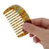 Unique Bargains Retro Anti-Static Pocket Size wide-tooth for Thick Curly Hair Detangling Comb Brown 1 Pc - 2 of 4