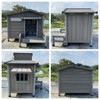 Wooden Dog House with Porch, Solid Wood Dark Gray, Asphalt Roof, 27.8" H x 34" W x 27.6" D ¨C Weather-Resistant Pet Shelter - 3 of 4