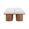 Meridian Furniture,Pavilion Cream Boucle Fabric Bench - 3 of 4