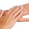Guili 14K Gold Plated Solitaire Ring with Pink Enamel & Cubic Zirconia Heart – A Trendy Piece for Kids & Teens, Pink or Red, Sizes 4-6 - 2 of 3