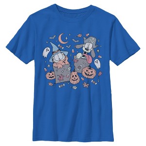 Boys Garfield Orange Cat and Odie Trick Or Treat T Shirt - 1 of 4