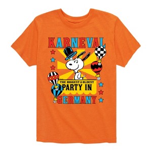 Boys' - Peanuts - Karneval Biggest Oldest Party Germany Short Sleeve Graphic T-Shirt - 1 of 4