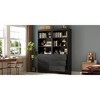 Aheaplus 71'' Tall Storage Bookcase, Bookshelf with 3-Tier Open Shelves and 3 Drawers, Wood Storage Cabinet - 4 of 4