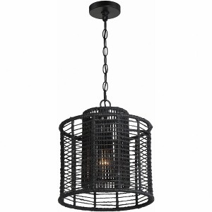 Crystorama Lighting Jayna 1 - Light Pendant in  Matte Black - 1 of 2