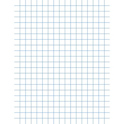 School Smart Graph Paper Pad, 8-1/2 x 11 Inches, 1/2 Inch Ruling, 50 Sheets, pk of 12 Pads