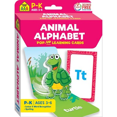 School Zone Animal Alphabet Pop-Up Learning Cards