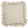 HomeRoots Wide Tasseled Marble Steel Blue Throw Pillow - 4 of 4