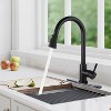 DOMETOUR Pull Down Kitchen Faucet with Sprayer Stainless Steel Matte Black - 4 of 4