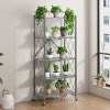 SUGIFT Storage Shelves,  5-Shelf Foldable Metal Shelving Units for Garage Kitchen Bakers, Collapsible Organizer Rack, Heavy Duty on Wheels - 2 of 4