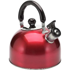 YBM Home Induction Compatible Stainless Steel 3 Liter Stovetop Whistling Tea Kettle with Handle - 1 of 3