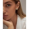 Gold Stud Earrings for Women - Dainty Bow 14K Gold/Silver Plated Pearl Earrings - Trendy Cute Ribbon Minimalist Jewelry Gifts for Her - 4 of 4