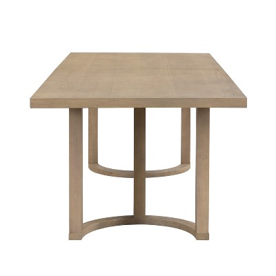 Evat 95" Light Ash Rubberwood Modern 8-Seater Dining Table