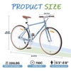Gulches 700C Retro Style City Bicycles - Single Speed Blue-Gray Road Bike for Men and Women - 4 of 4