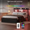 Furnulem Full Size LED Light Bed Frame with Storage Headboard and USB Ports Bed Platform with Drawers RGB Lights - 4 of 4