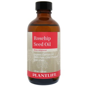 Plantlife Rosehip Seed Carrier Oil – Cold-Pressed, Non-GMO & Gluten-Free – Hydrating & Nourishing for Skin, Hair & Personal Care – 2 oz - 1 of 3