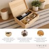 Twine Wine Bottle Gift Box - Wood Wine Box with Lid, 2 Stemless Wine Glasses, and Packing Straw - Holds 1 Standard Bottle of Champagne or Wine - 2 of 4