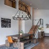 BAOURE Black Wagon Wheel Chandelier 12 Lights Round Chandeliers for Dining Room Light Fixture, Farmhouse Chandeliers for Entryway Living Room - 3 of 4