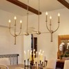 LLHZSY Gold Island Pendant Chandelier 43 3/10" Wide Modern Creative Candlestick 6-Light Fixture - 2 of 4