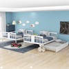 Full over Full Bunk Bed with Twin Size Trundle and Ladder – ModernLuxe - 3 of 4