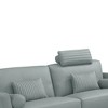 68" Tussio Sofa Watery Leather - Acme Furniture: Curved, Upholstered, Wood Frame, Spot Clean, No Tools Assembly - 3 of 4