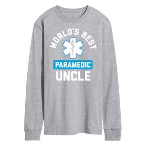 Men's - Instant Message - World's Best Paramedic Long Sleeve Graphic T-Shirt - 1 of 4